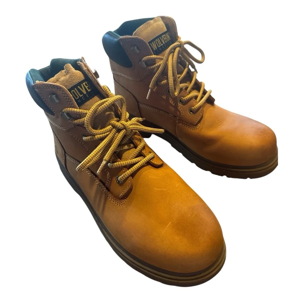 Wolverine‎ Floorhand Waterproof Men's Size 9.5 Tan Slip Resistant Work Boots